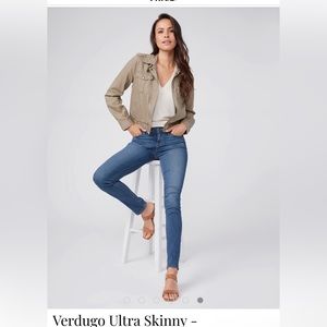 Paige Verdugo Ankle Skinny Jeans Ladies 27 Medium Blue $189